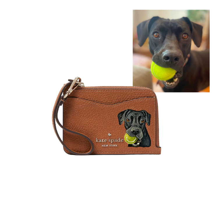 NEW! Hand Painted Pet Portrait Kate Spade Wristlet