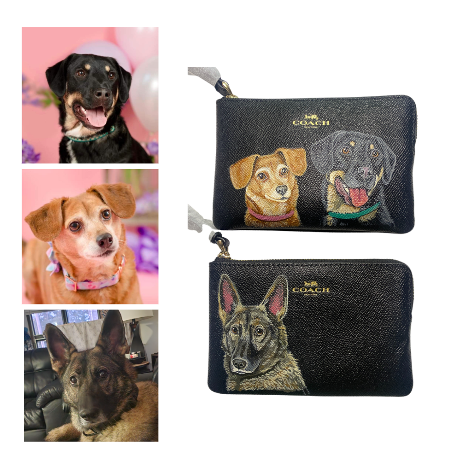 NEW! Hand Painted Pet Portrait Kate Spade Wristlet
