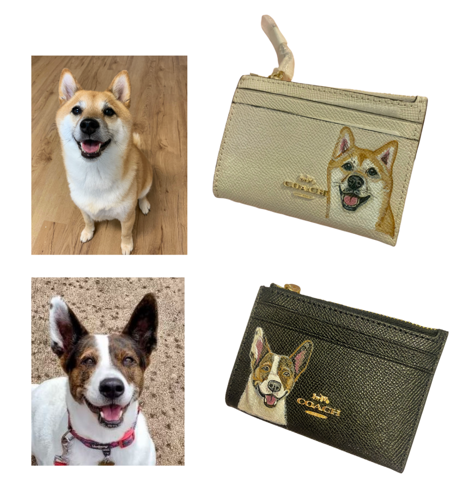 NEW! Hand Painted Pet Portrait Kate Spade Wristlet