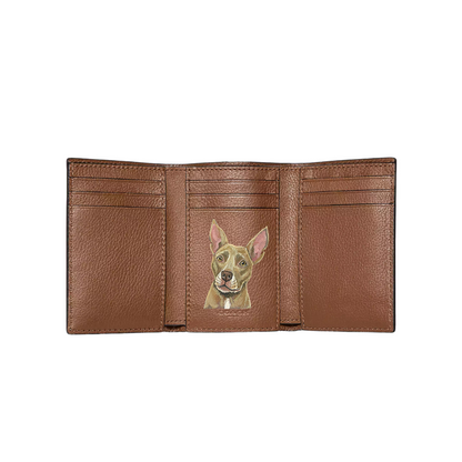 NEW! Men's Trifold Coach Wallet- Hand Painted Custom Pet Portrait Wallet