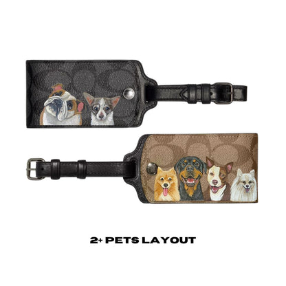 NEW! Coach Luggage Tags with Custom Pet Portrait