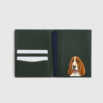 NEW! Nappa Leather RFID Blocking Passport Holder Wallet with Custom Pet Portrait