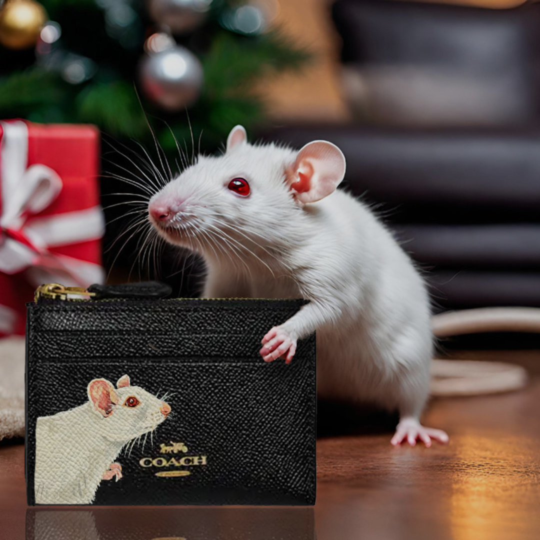 Coach Mini Skinny Card Wallet with Custom Pet Portrait