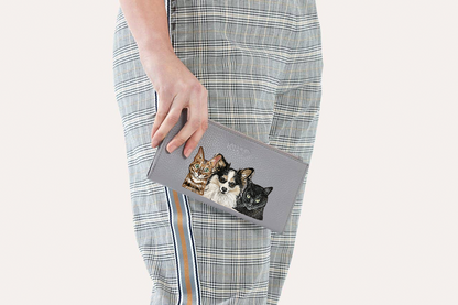 BRAND NEW! Genuine Leather Kiko Wallet With Custom Pet Portrait