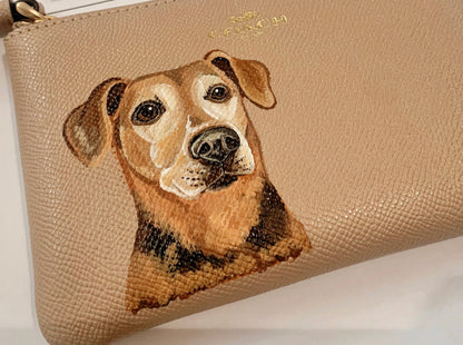 Coach Wristlet with Custom Pet Portrait