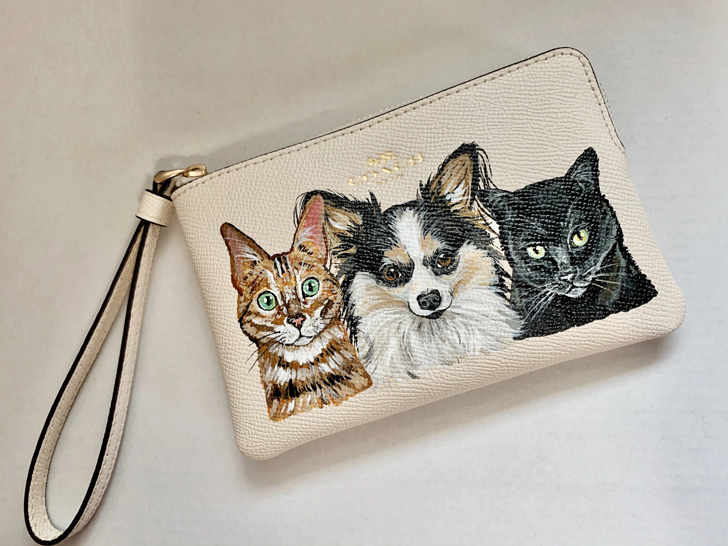 Coach Wristlet with Custom Pet Portrait